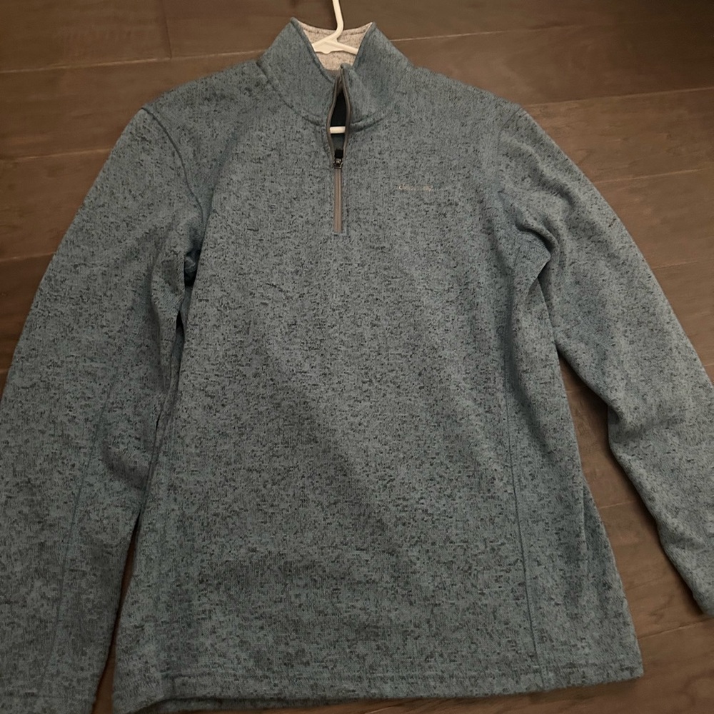 Eddie Bauer Men’s Grey Quarter-Zip Sweater